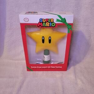 Super Mario Super Star Tree Topper 7" Christmas Decor NWT Nintendo
